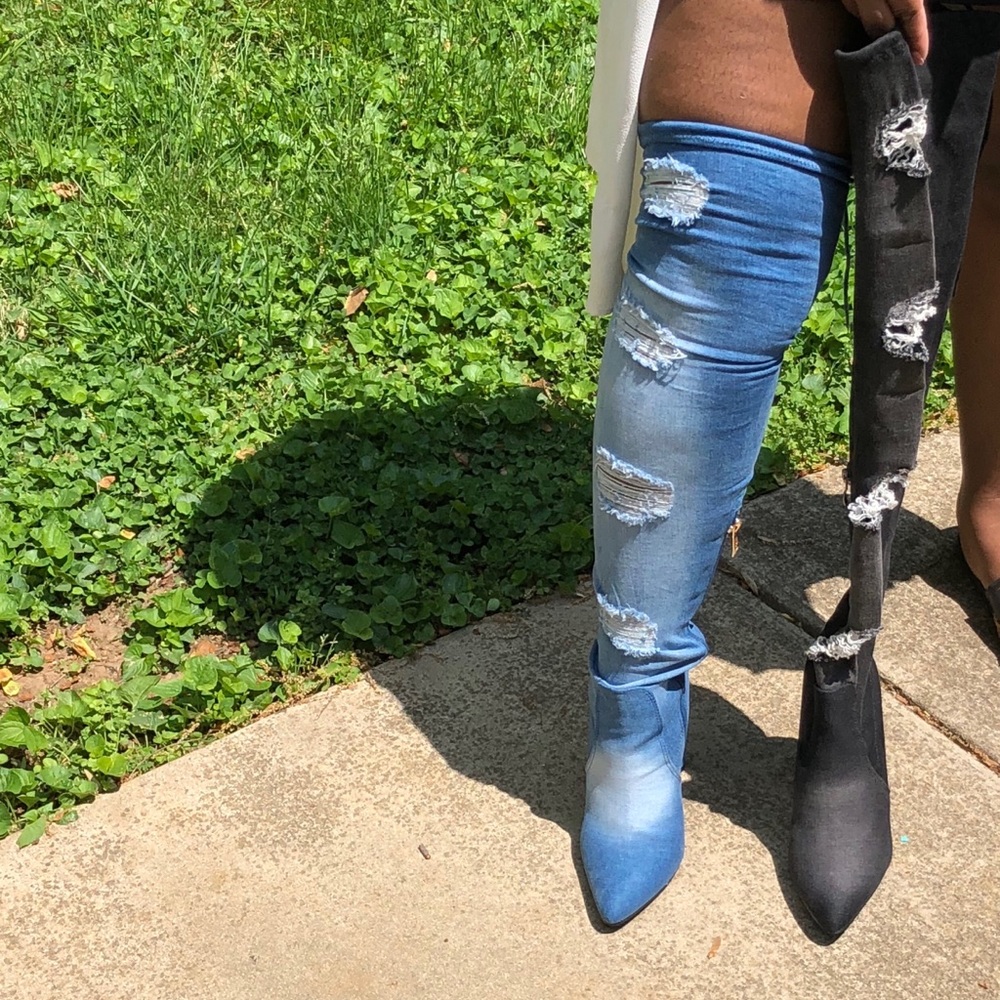 Stretchy fashionable thigh high boots $25 each - Picture 3 of 3